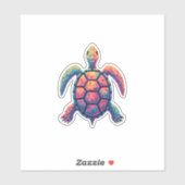 Colorful Splash Eastern Box Turtle (1) Sticker (Vel)