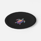 Colorful Splash Eastern Box Turtle (2) Papieren Bordje (Gekanteld)