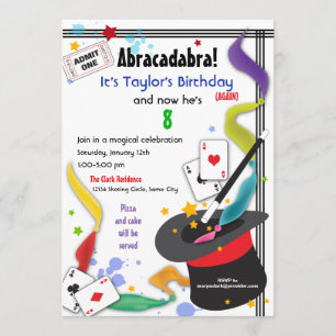 Colorful Splash Fun met Magic Invitation Kaart
