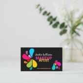 Colorful Splash Makeup Artist Visitekaartje (Staand voorkant)