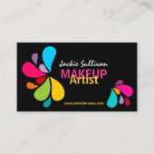 Colorful Splash Makeup Artist Visitekaartje (Voorkant)