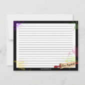 Colorful Splash Recipe Kaart (Achterkant)