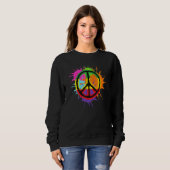 Colorful Splatter Paint Peace Sign Love Trui (Voorkant volledig)