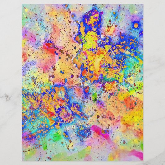 Colorful splatters origami paper (Voorkant)