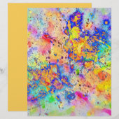 Colorful splatters origami paper (Voorkant / Achterkant)