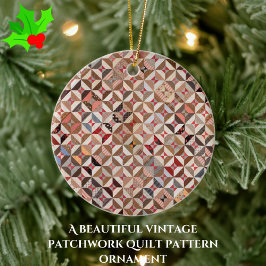Colorful Spool Patchwork Quilt Pattern Keramisch Ornament