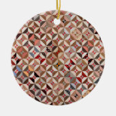 Colorful  Spool Patchwork Quilt Pattern Keramisch Ornament (Voorkant)