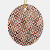 Colorful  Spool Patchwork Quilt Pattern Keramisch Ornament (Links)