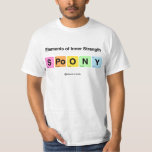 Colorful Spoony Illness Elements Science Joke T-shirt<br><div class="desc">De binnenste sterkte van chronisch zieke krijgers vieren</div>