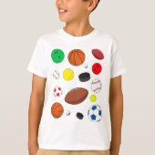 Colorful Sports Balls T-shirt (Voorkant)