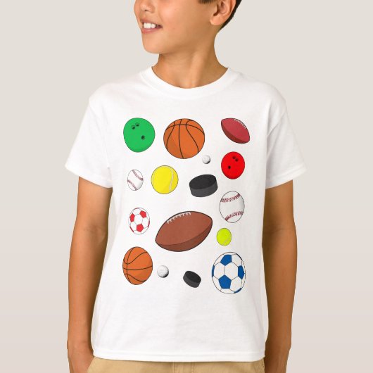 Colorful Sports Balls T-shirt (Voorkant)