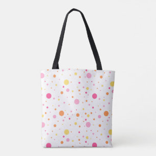 Colorful spots shopping bag tote bag