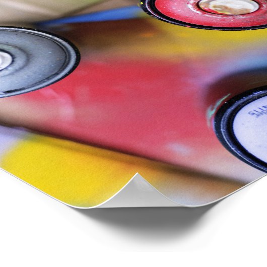 Colorful Spraycans Poster (Hoek)