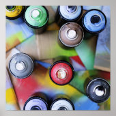 Colorful Spraycans Poster (Voorkant)
