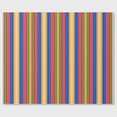Colorful Spring And Summer Fashion Show Stripes Cadeaupapier (Vlak)