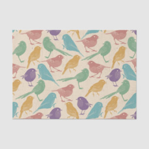 Colorful Spring Bird Pattern Tissuepapier