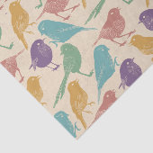 Colorful Spring Bird Pattern Tissuepapier (Detail)