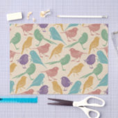 Colorful Spring Bird Pattern Tissuepapier (Craft)