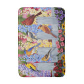 Colorful Spring Birds Garden Party Badmat (Voorkant Verticaal)