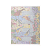 Colorful Spring Birds Garden Party Notitieblok (Linkerzijde)