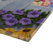 Colorful Spring Birds Garden Party Snijplank (Hoek)