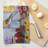 Colorful Spring Birds Garden Party Theedoek (Quarter Fold)