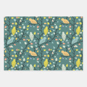 Colorful Spring Birds Wrapping Paper (Voorkant)