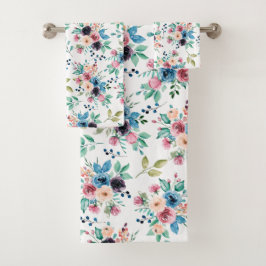 Colorful spring blob Pattern Bad Handdoek