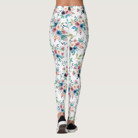 Colorful spring blob Pattern Leggings (Achterkant)