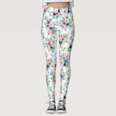 Colorful spring blob Pattern Leggings (Voorkant)