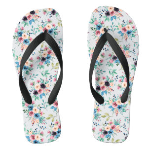 Colorful spring blob Pattern Teenslippers