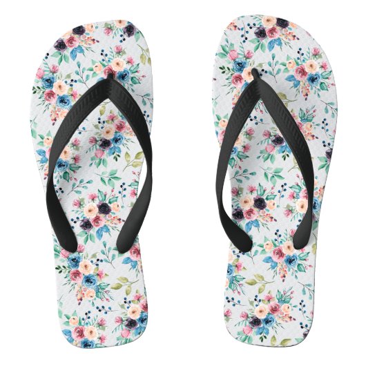 Colorful spring blob Pattern Teenslippers (Voetbed)