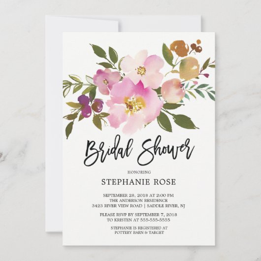 Colorful Spring Bouquet Bridal Shower Uitnodiging (Voorkant)