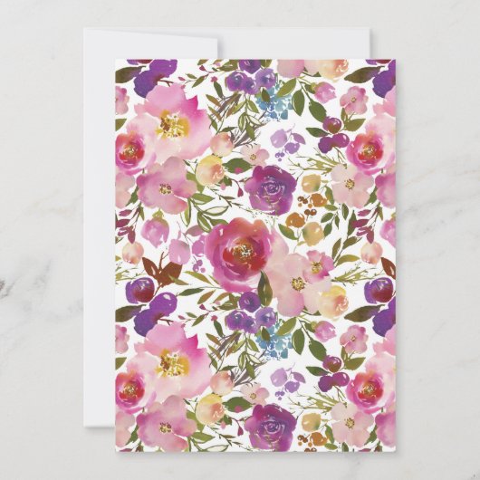 Colorful Spring Bouquet Bridal Shower Uitnodiging (Achterkant)