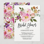 Colorful Spring Bouquet Bridal Shower Uitnodiging (Voorkant / Achterkant)