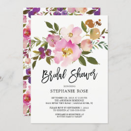 Colorful Spring Bouquet Bridal Shower Uitnodiging
