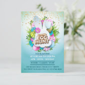 Colorful Spring Bunny Easter Egg Hunt Event Aankondiging (Staand voorkant)