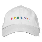 Colorful SPRING Embroidered Baseball Cap (Voorkant)