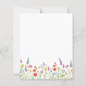 Colorful spring floral bruiloft Invitation (Achterkant)