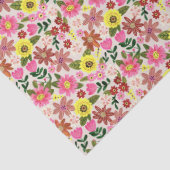 Colorful Spring Floral Garden Gift Wrapping Paper Tissuepapier (Detail)