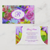 Colorful Spring Flower Pattern Visitekaartje (Voorkant / Achterkant)