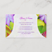 Colorful Spring Flower Pattern Visitekaartje (Achterkant)