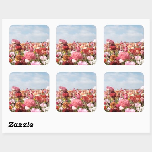 Colorful spring flower sticker (Vel)