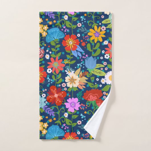Colorful Spring Flowers Bad Handdoek (Handdoek)