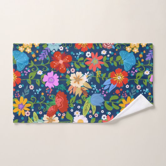 Colorful Spring Flowers Bad Handdoek (Handdoek)