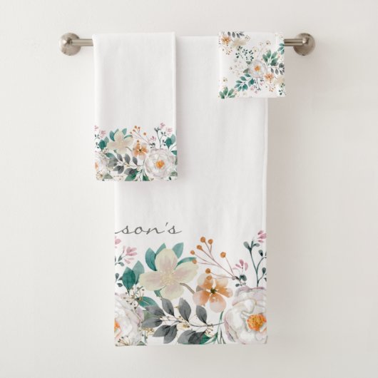 Colorful Spring Flowers Bad Handdoek (Insitu)