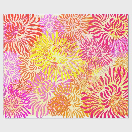 Colorful Spring Flowers Cadeaupapier (Vlak)