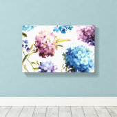 Colorful Spring Flowers Canvas Afdruk (Insitu (Houten vloer))