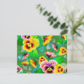 Colorful Spring Flowers Design Briefkaart (Staand voorkant)