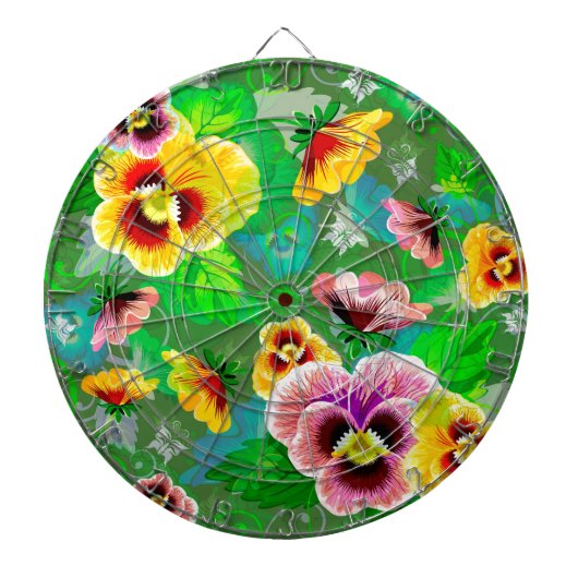 Colorful Spring Flowers Design Dartbord (Voorkant)